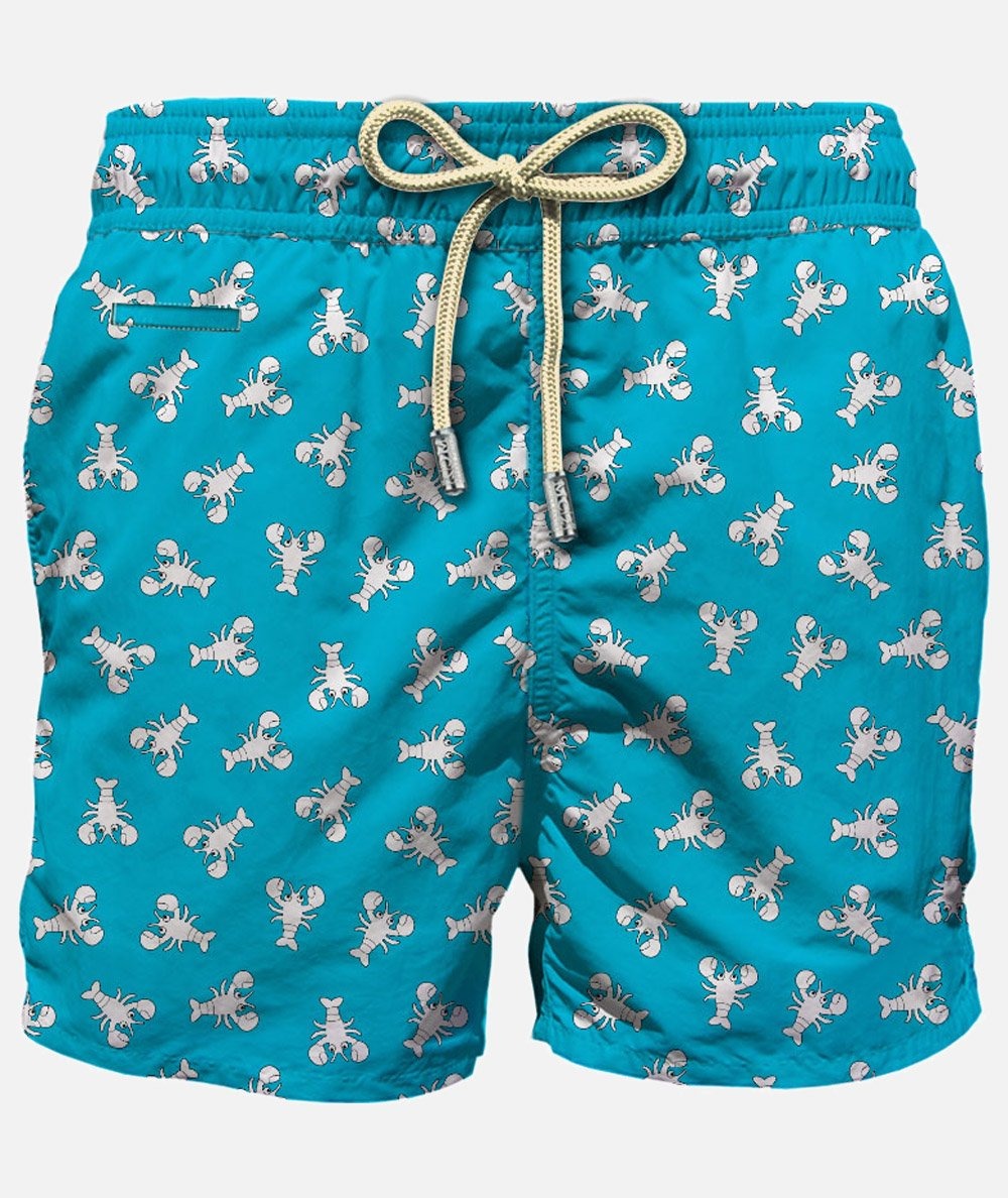 MC2 Saint Barth Costume a Pantaloncino Uomo Lighting Micro Fantasy Lob Icon Azzurro