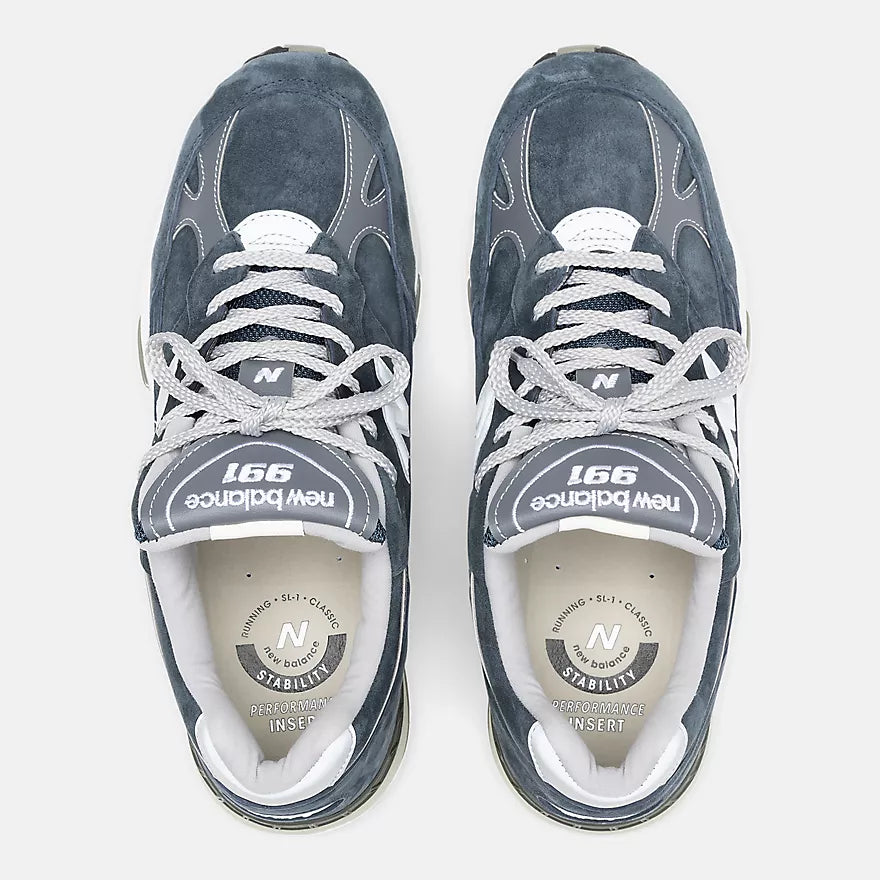 New Balance Sneakers Made in UK U991PN1 Unisex Blu Navy e Reflective Silver