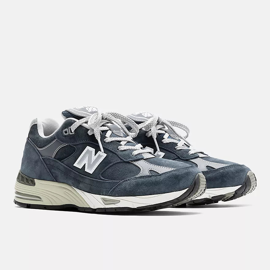 New Balance Sneakers Made in UK U991PN1 Unisex Blu Navy e Reflective Silver