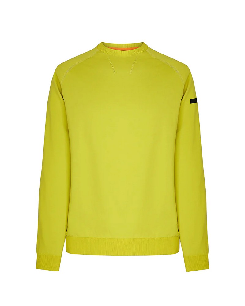 RRD Maglia Girocollo in Cotone Rasato Uomo Giallo