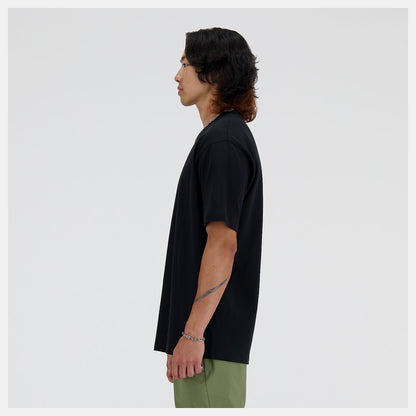 New Balance T-Shirt Athletics Cotton Uomo Nero