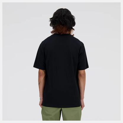 New Balance T-Shirt Athletics Cotton Uomo Nero