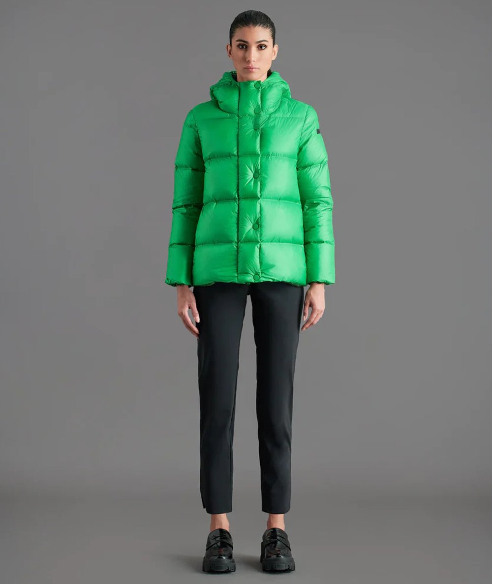 RRD Piumino Corto Donna Superrduck Hood Over Wom Jkt Verde