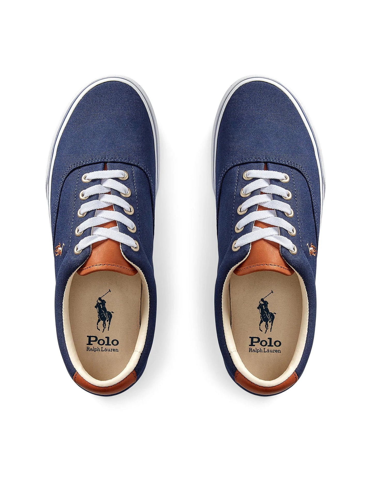 Ralph Lauren Sneakers in Cotone Keaton Uomo Blu Navy