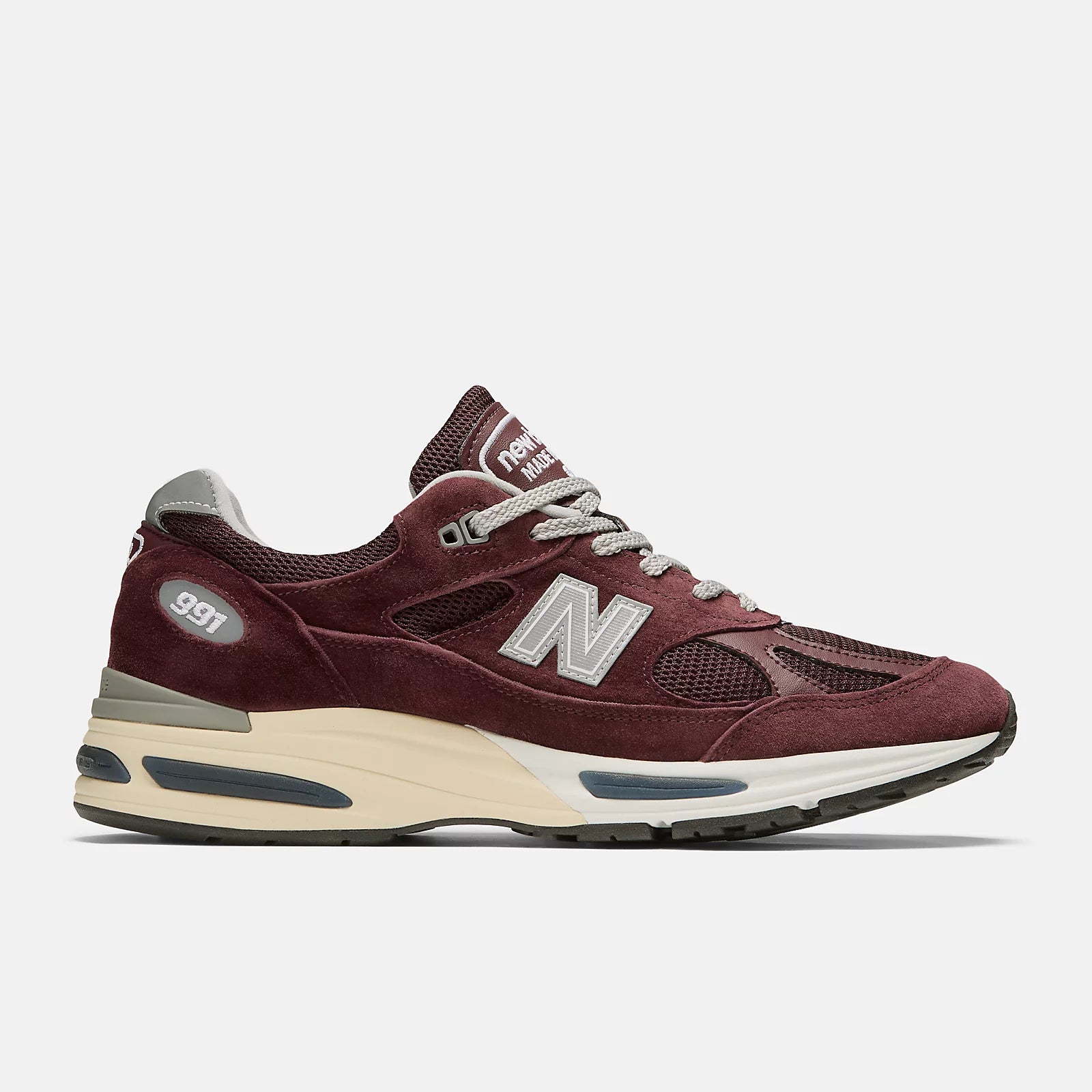 New Balance Sneakers Made in UK U991V2 Unisex Bordeaux