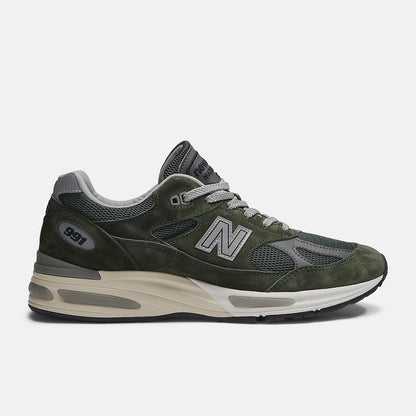 New Balance Sneakers in Camoscio Uomo U991GR2 Verde Foresta