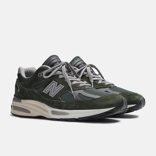 New Balance Sneakers in Camoscio Uomo U991GR2 Verde Foresta