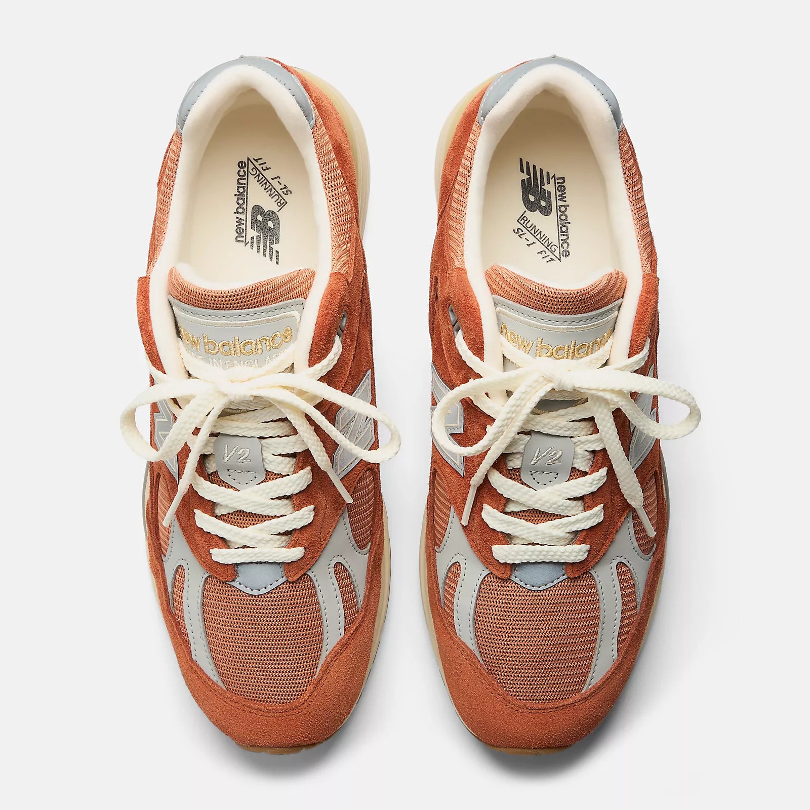 New Balance Sneakers in Suede U991SS2 Vintage V2 Unisex Arancio Bruciato