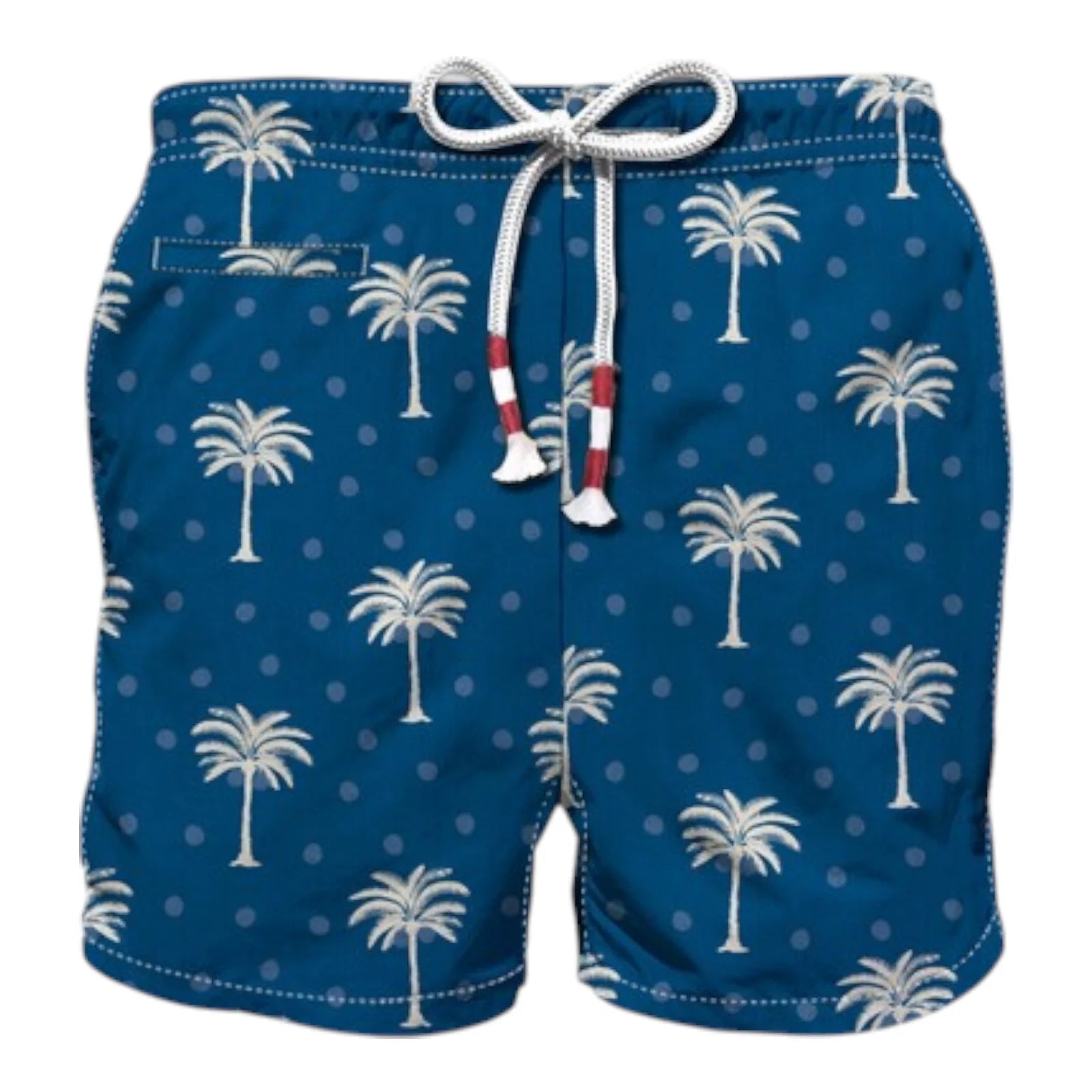MC2 Sint Barth Costume a Pantaloncino Uomo Caprese Stampa Buti Palm Blu