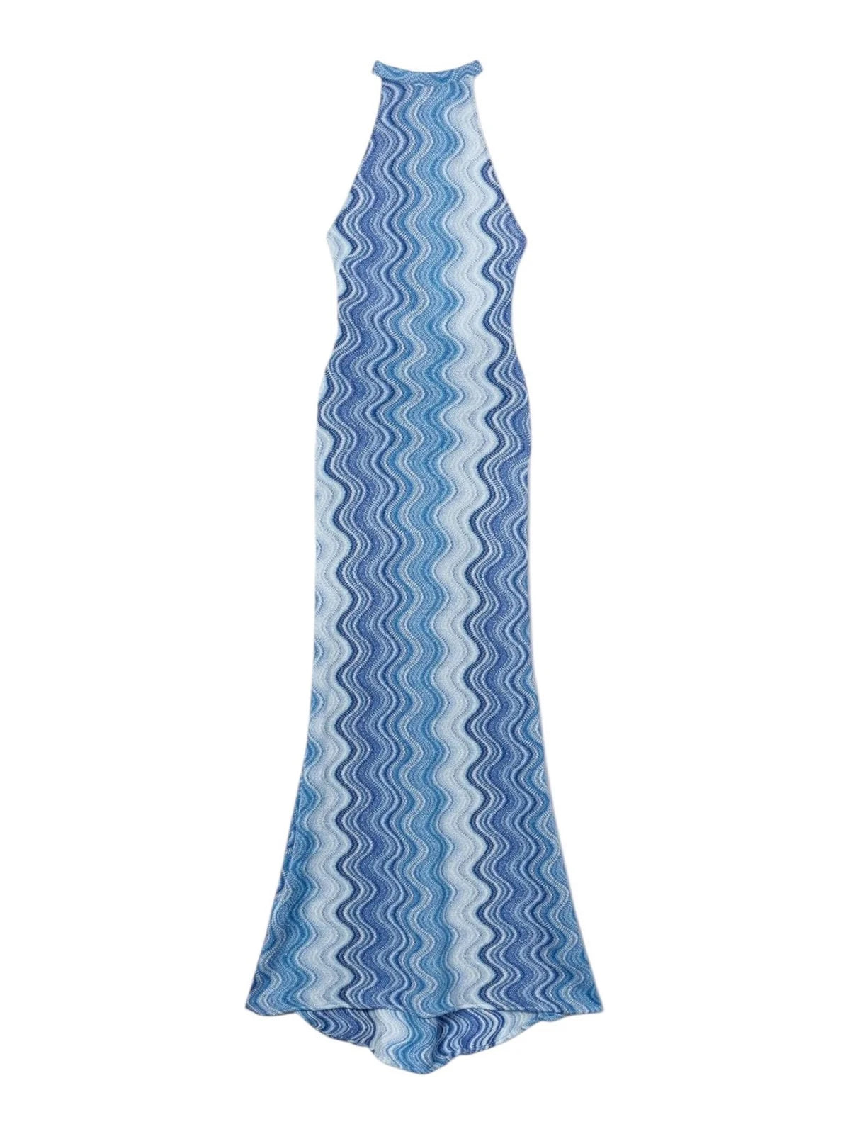 MC2 Saint Barth Abito Lungo in Maglia Tony R Donna Azzurro